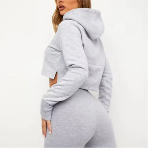 OEM abbigliamento donna felpe con cappuccio per donna <span class=keywords><strong>in</strong></span> bianco 100% <span class=keywords><strong>cotone</strong></span> felpe con cappuccio da donna oversize a tracolla felpe - Product Image 2