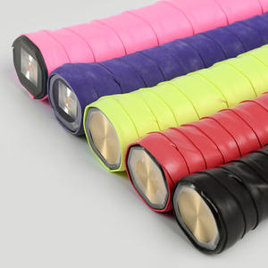 Premium Adhesive Grip Tape 50m Self Adhering Cycling Fishing <b>Tennis</b> Badminton Racket Handlebar Wrap Black Red Purple - Product Image 3