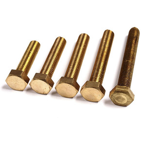 Tornillos de latón de alta calidad y gran venta para muebles, tornillos de cobre sin ranura, tornillos hexagonales de cabeza plana para máquina - Product Image 2