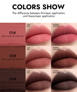 Vente en gros Texture soyeuse et mate Soft Focus Matte Finish Fonctionne comme un fard à paupières Blush Contour Matte Lip Cream - Product Image 4