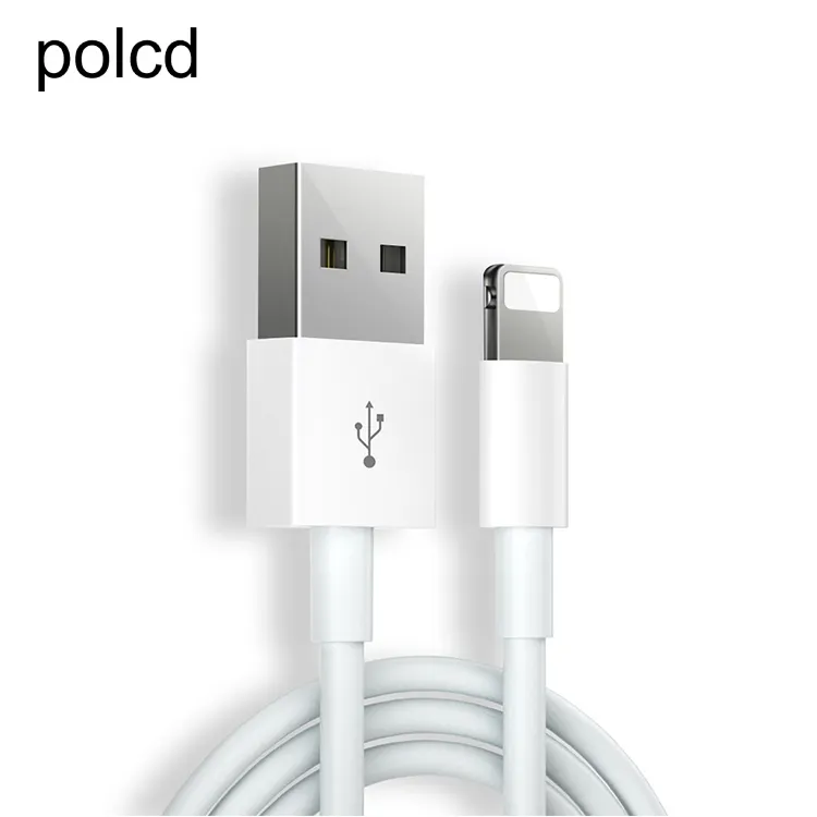 Polcd 12W USB Charge Cord 1m Fast Charging Lightning Port Transfer Data Sync Cable for For Iphone
