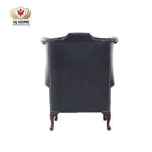 <span class=keywords><strong>Fauteuil</strong></span> Chesterfield classique à dossier haut et à accoudoirs HJ HOME avec pieds en bois apparents, style Queen Anne - Product Image 6