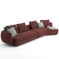 Canapé en tissu minimaliste italien de luxe moderne, personnalisable, une place, canapé d'angle pour salon et bureau