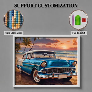 SONGWOOART dipinto di diamanti <span class=keywords><strong>auto</strong></span> d'epoca su misura 5D fai da te fatto a mano mosaico di <span class=keywords><strong>auto</strong></span> pittura diamantata per decorazione - Product Image 1
