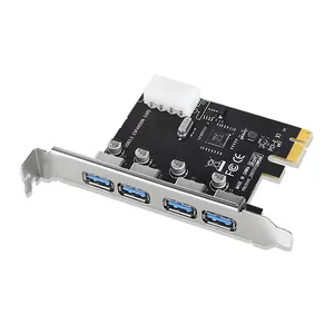 PCコンピュータデスクトップSuperSpeed pci-e expressのusb 3.0 4ポート拡張カードアダプターConverter