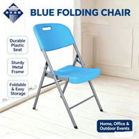 Chaise pliante en plastique moderne, légère et portable - Écologique, durable, gain de place pour la maison et la chambre