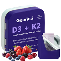 Vente en gros OEM : Film dissolvable naturel de Vitamine D3 K2 pour la santé immunitaire et osseuse – Bandes buvables de Vitamines D