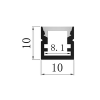 Le profil en aluminium de vente chaud de LED a mené le profil monté en surface de canal de lumière de bande 10*15mm