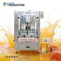 Machine de remplissage automatique rotative à pression négative facile à utiliser, 12, 18, 24, 36 têtes, pour vin, vodka, whisky, rhum, boissons, jus