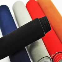 Rouleau de cuir synthétique auto-adhésif en PVC velours suédé de haute qualité 0,8 mm, imitation cuir, pour réparation d'intérieur de voiture