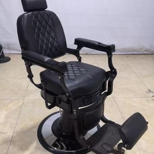 Fauteuil de barbier classique vintage, hydraulique, inclinable, robuste, pour salon et barbier - Product Image 4
