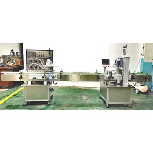 Línea de Llenado y Tapado Automática Sinparto para Botellas de Plástico, 380 V, Neumática, Controlada por PLC, Alta Precisión, Fácil de Usar - Product Image 1