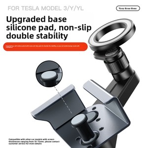 ที่ยึดโทรศัพท์มือถือแบบแม่เหล็กสำหรับรถยนต์เทสลา รุ่น <span class=keywords><strong>3</strong></span>/Y/YL OLIVER ชาร์จได้ 15W ไม่ต้องใช้กาว ติดตั้งแบบ Snap-On ลอยได้ - Product Image 3