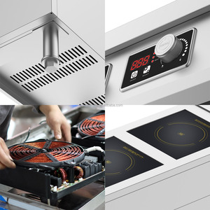 Table de cuisson à induction haute puissance 3500W*2 à double brûleur, corps en acier inoxydable, cuisinière électrique <span class=keywords><strong>pour</strong></span> cuisine commerciale, restaurant - Product Image 4