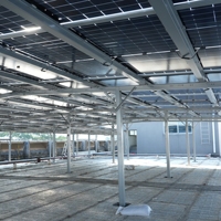 Système de montage solaire BIPV revêtu de Zn-Al-Mg sans soudure, résistant aux typhons, support modulaire préfabriqué pour panneaux solaires