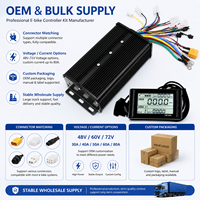 Kit Pengontrol Motor DC Tanpa Sikat 48V 60V 72V 3000W 80A dengan Layar LCD SW900 untuk Skuter Listrik, Sepeda Listrik, dan Sepeda Roda Tiga