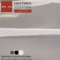 Tissu en maille de nylon 100% respirant et léger de 17 g/m², blanc, pour robes de soirée et robes à paillettes, tissu en tulle, tissu en dentelle