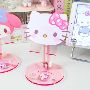 Dolce serie Sanrio Stand ciao <span class=keywords><strong>Kitty</strong></span> Kuromi My Melody porta telefono regolabile Tablet Dock grazioso acrilico rosa decorazione da scrivania per gli appassionati - Product Image 1