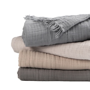 Bio Bambus <span class=keywords><strong>Morrocco</strong></span> Decke Erwachsene King Size 4 Schicht atmungsaktive Baumwolle Gaze Bettwäsche Musselin Decke groß für Couch - Product Image 1