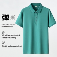 Polo d'été pour homme OEM, en nylon respirant, coupe ample, manches courtes, col rabattu, décontracté, pour le golf, avec logo personnalisé