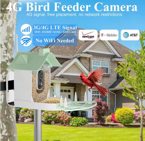 Caméra pour mangeoire pour animaux de compagnie, caméra intelligente pour <span class=keywords><strong>oiseaux</strong></span> WiFi 2MP, 1080P, écologique, portable, étanche pour petits animaux - Product Image 4