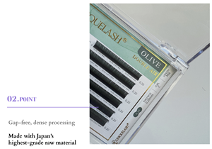 ขนตาปลอมแบบเกาหลีที่ไม่เหมือนใครได้รับการออกแบบสีมะกอก PBT ถาดแบนความยาวแบบผสมสำหรับการต่อที่ดูเป็นธรรมชาติ - Product Image 4