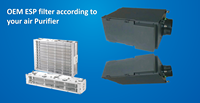 Filtre à air de précipitateur électrostatique ESP commercial personnalisé 95% efficacité en acier inoxydable écologique 220-240V 1 an de garantie