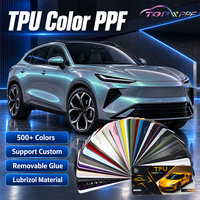 Film de protection de voiture TPU couleur PPF 1,52*15M auto-réparant 7,5 mil anti-rayures 500+ couleurs hydrophobe carte de couleurs personnalisée gratuite garantie 10 ans