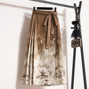 Jupe plissée à taille haute, style rétro chinois, teinte à l'encre, polyvalente, nouvelle collection printemps 2024, <span class=keywords><strong>2203</strong></span> # - Product Image 4