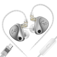 Écouteurs intra-auriculaires KZ Castor HIFI avec double transducteur dynamique, moniteur intra-auriculaire, écouteurs filaires 3,5 mm avec câble détachable amélioré