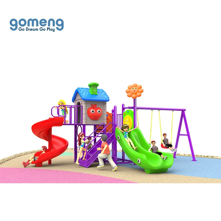 Children Outdoor Playground Amusement Park Equipment Plastic Slide Play Equipment