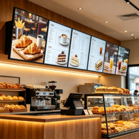 Écran d'affichage numérique LCD mural multi-écrans à cadre fin de 75 pouces, luminosité 1000 nits, pour centre commercial
