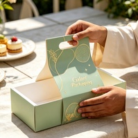 Boîte de pâtisserie arabe de luxe pour livraison, emballage Dubaï, Eid Ramadan, boîte de dattes et de chocolats, boîtes de boulangerie Eid Mubarak avec poignée