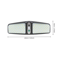 Applique murale LED d'extérieur à énergie solaire avec détecteur de mouvement, lampe de jardin de sécurité étanche pour l'éclairage de la cour, du patio et des sentiers.