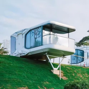 Capsule <span class=keywords><strong>Maison</strong></span> Modulaire Futuriste Fenêtres Asymétriques Piscine Privée Plunge Ponts Multi-Angle - Product Image 6