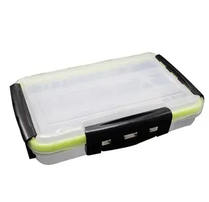 Dowsen caixa de armazenamento de equipamento de pesca, caixa organizadora de plástico com divisor removível, 3600/3700