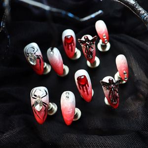 <span class=keywords><strong>Uñas</strong></span> Postizas <span class=keywords><strong>de</strong></span> Halloween con Diseño <span class=keywords><strong>de</strong></span> Fantasma, Almendra Mediana, 3D, 10 Piezas, Calabaza, Chica Sexy, Araña, Ángel, Corazón Rojo, <span class=keywords><strong>Uñas</strong></span> Decorativas - Product Image 2