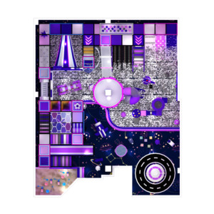Aire de jeux intérieure de haute qualité pour enfants, piscine à balles de grande taille, thème violet, équipement de jeu pour enfants - Product Image 3
