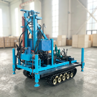 Plateforme de forage de puits d'eau mobile et portable à moteur diesel
