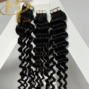Tape Ins Extensions 100% Human Hair Kinky Straight Body Wave 7 Styles Tape In Hair