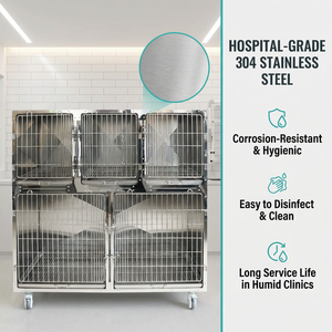 Enclos pour animaux de compagnie de qualité commerciale robuste, cage pour chien avec système de verrouillage sécurisé pour une récupération confortable des animaux - Product Image 2