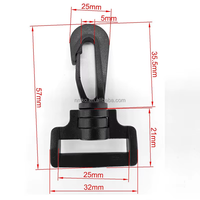 25mm plastique pivotant mousqueton déclencheur Clips lanière et sangle boucle pour porte-clés sac à dos bricolage sac accessoires