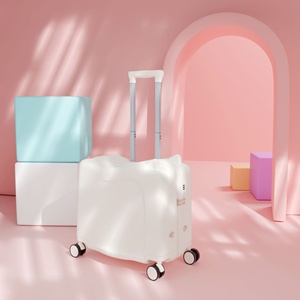 <span class=keywords><strong>Valigia</strong></span> Cavalcabile per Bambini in ABS PC Rigido con Pedale, Maniglia Multilivello e Chiusura a Combinazione - Product Image 3