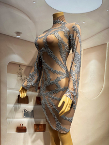 Novance Y3497 abiti <span class=keywords><strong>da</strong></span> <span class=keywords><strong>sera</strong></span> <span class=keywords><strong>corti</strong></span> 2023 abiti Sexy con strass alla moda e abiti <span class=keywords><strong>da</strong></span> <span class=keywords><strong>sera</strong></span> di lusso per donne velate - Product Image 3