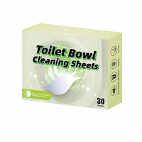 Feuilles nettoyantes écologiques pour toilettes, comprimés hydrosolubles pour un nettoyage en profondeur, logo personnalisé, nettoyant durable pour cuvettes de toilettes en tranches
