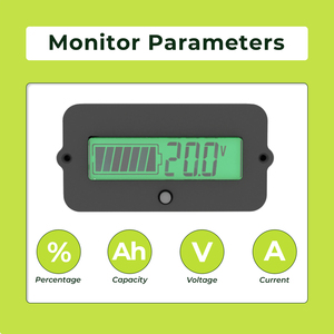 Coulómetro de Batería Económico EJ-FG05, Monitor de Capacidad LCD de 12V 48V para Inversor Solar Fuera de Red, RV y Embarcaciones, Energía DIY - Product Image 2