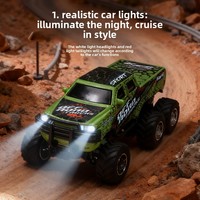BJQ OEM 1:64 Modèle de camionnette électrique tout-terrain en métal moulé sous pression avec garage de stationnement et simulation six roues pour garçon