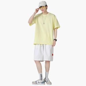 Yingling 3d Zeefdruk Heren Plus Size T-Shirt 100% Katoen Zwaargewicht Luxe Drop Shoulder Casual Print Stijl T-Shir