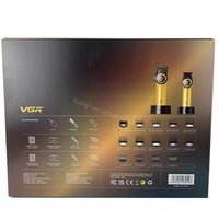 Professionelles VGR V-001 V-977 STEPLERSS PRO 2-in-1 Kombi-Set Schneidemaschine Elektrischer 9000RPM Friseur-Haarschneider