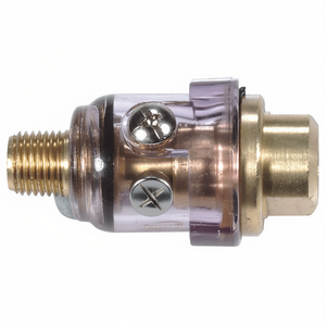 Engrasador Fervi de 1/4 pulgada NPT con cuerpo transparente de latón y ajuste de tornillo para herramientas neumáticas - Product Image 2